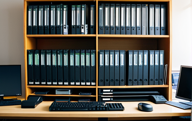영상콘텐츠 제작 과정에서의 데이터 관리 중요성 - Pre-Production Organization**

"A well-organized desk with folders labeled for a film project: 'Foot...