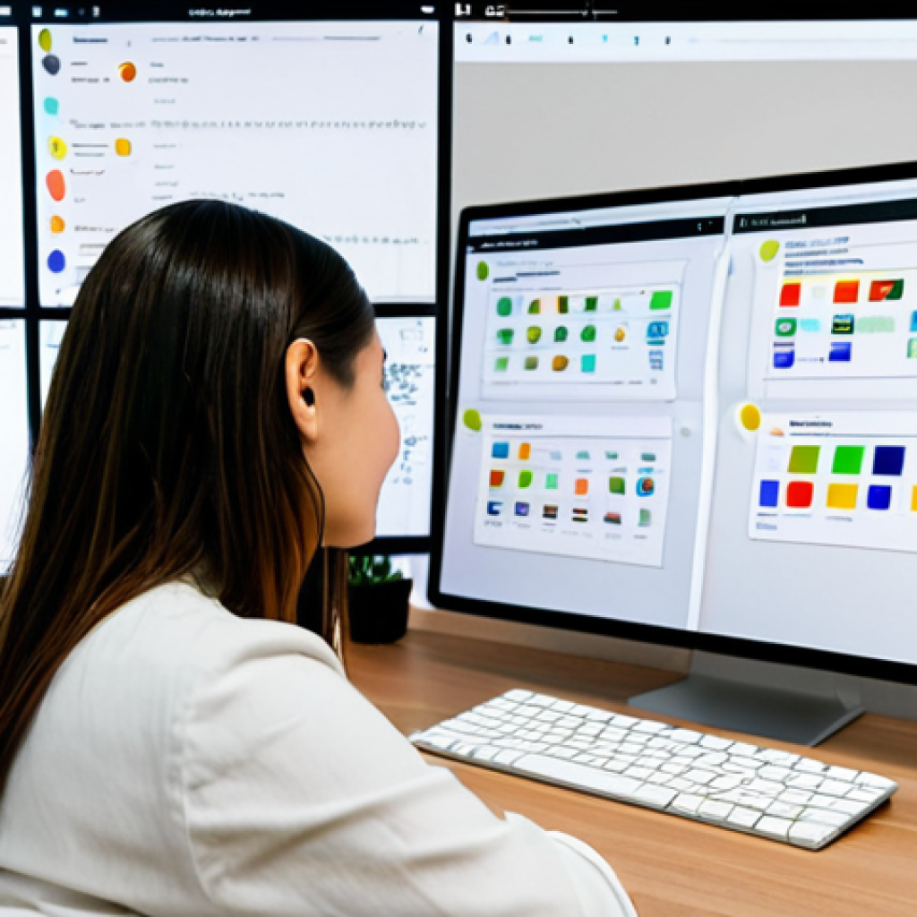 영상콘텐츠 전문가 업무일지 작성 팁 - **Prompt 1: The Organized Digital Creator's Hub**
    "A young, radiant female video content creator...