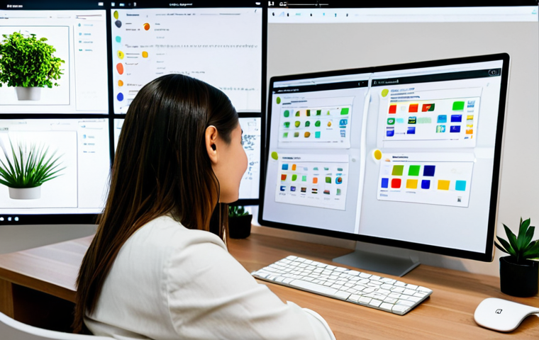 영상콘텐츠 전문가 업무일지 작성 팁 - **Prompt 1: The Organized Digital Creator's Hub**
    "A young, radiant female video content creator...