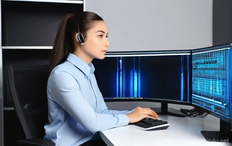 영상콘텐츠 제작을 위한 최신 하드웨어 리뷰 - **Prompt 1: The Focused Video Editor at a High-Performance Workstation**
    "A professional female ...