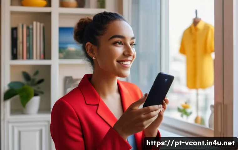 영상콘텐츠 기획부터 제작까지 실무 사례 - A young Brazilian content creator filming a dynamic social media video at home using a modern smartp...