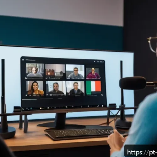 영상콘텐츠 제작의 효과적인 피드백 수집 방법 - A diverse group of content creators and audience members engaged in a lively online video discussion...