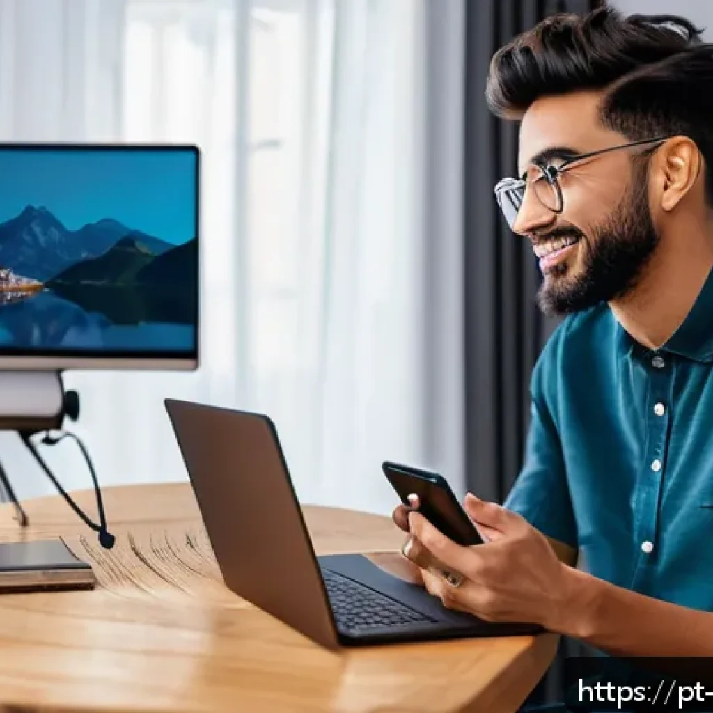 영상콘텐츠 전문가 직업 전망 분석 - A modern content creator filming a dynamic short video in a stylish home studio, using a smartphone ...